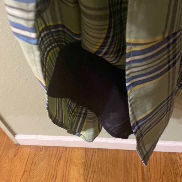 eShakti Green Plaid Vintage Looking Shirt Dress Size 8 - Picture 8 of 11